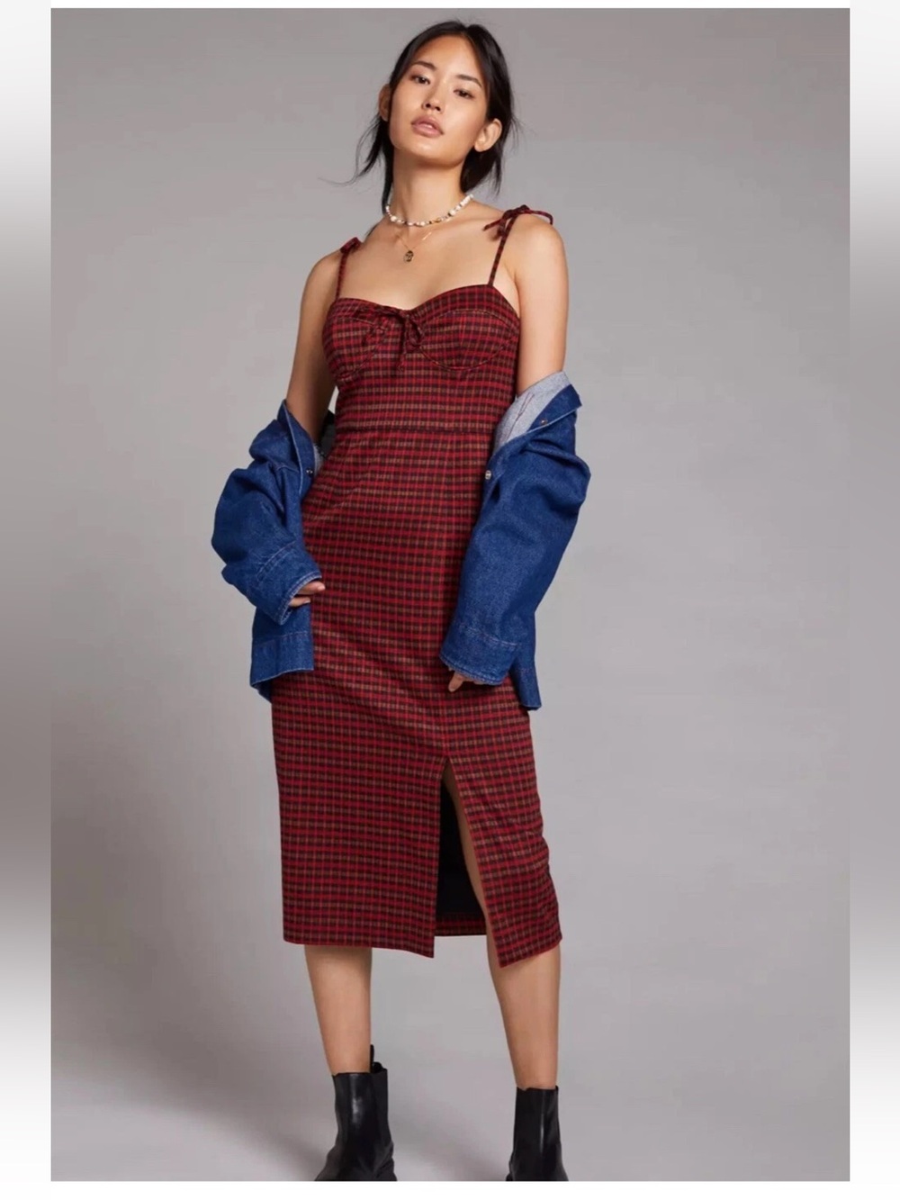 Anthropologie Hutch Plaid Mini Dress Size Small Autumn Fall Pumpkin patch EUC